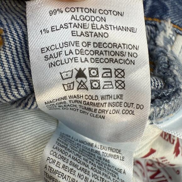 Lucky Legend Jeans Women's 18/34R Blue Easy Rider Boot Peace Sign Patch NWT - Picture 9 of 16